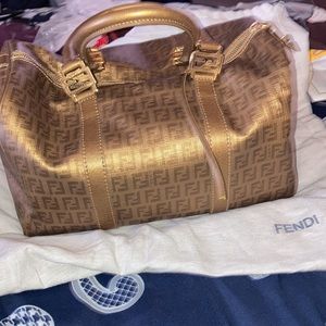 Authentic Fendi Bauletto Boston Bag
